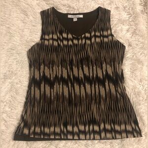 Croft & Barrow Brown and Black Tank Top